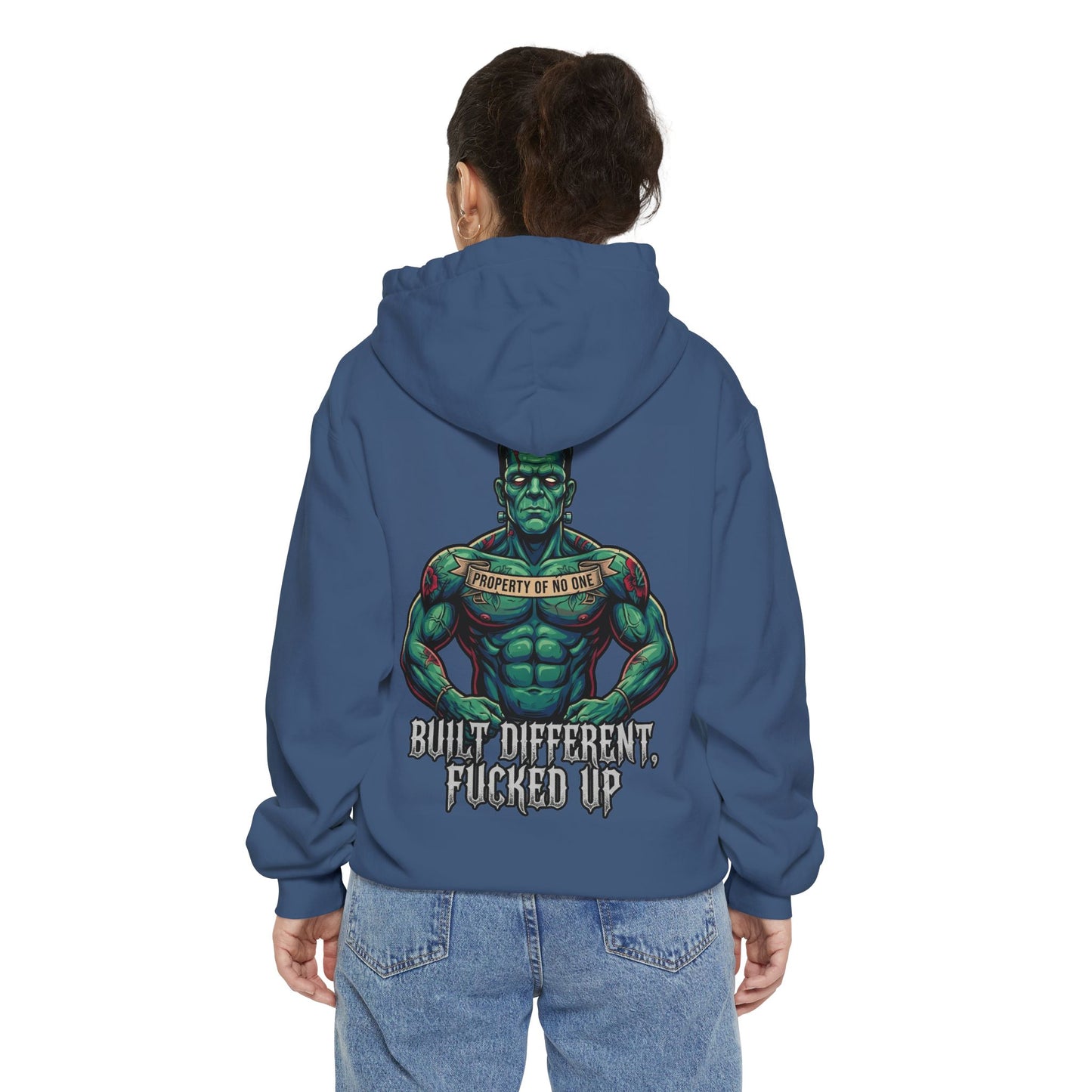 "Built Different" Garment-Dyed Hoodie