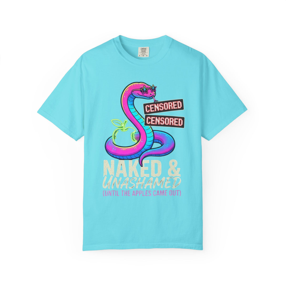 Color: Lagoon Blue | Good Book Series Naked & Unashamed Unisex Garment-Dyed Tee