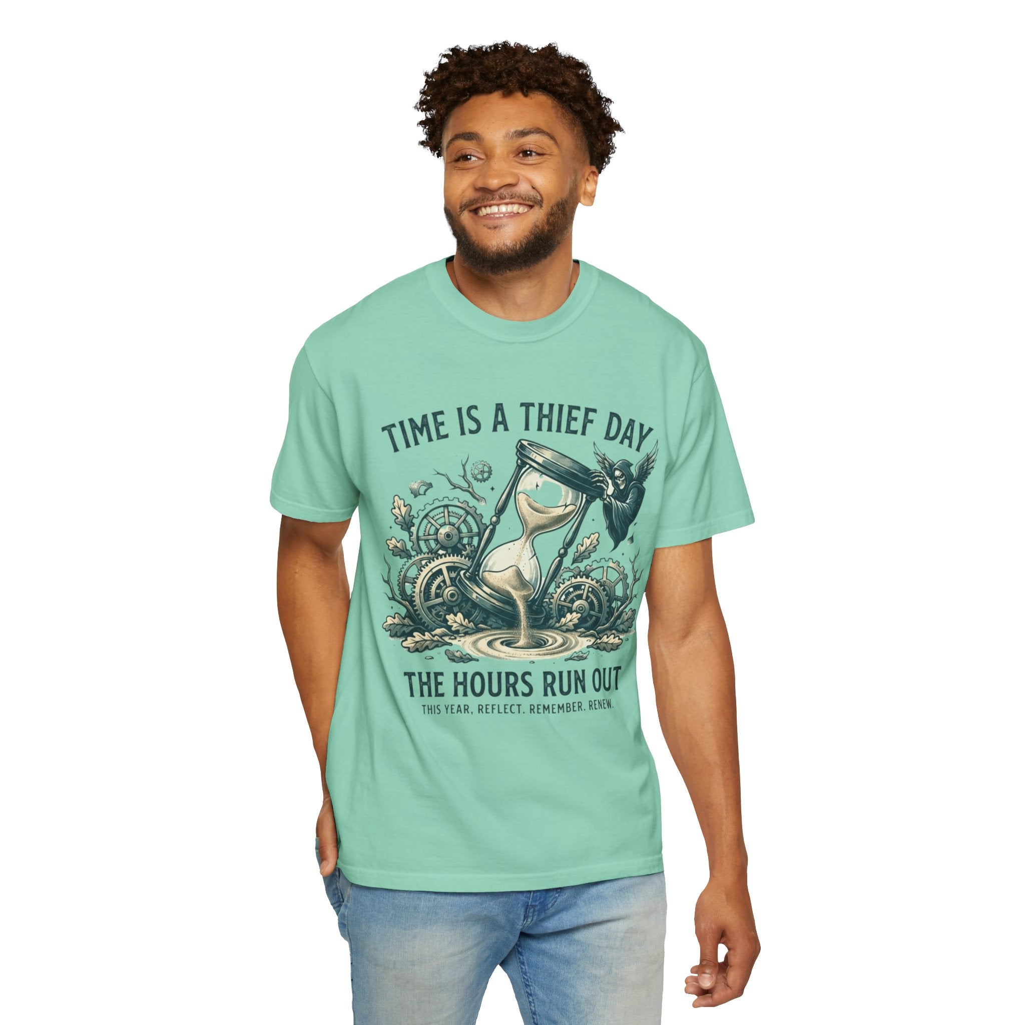 "Time is a Thief" Unisex Garment-Dyed Tee
