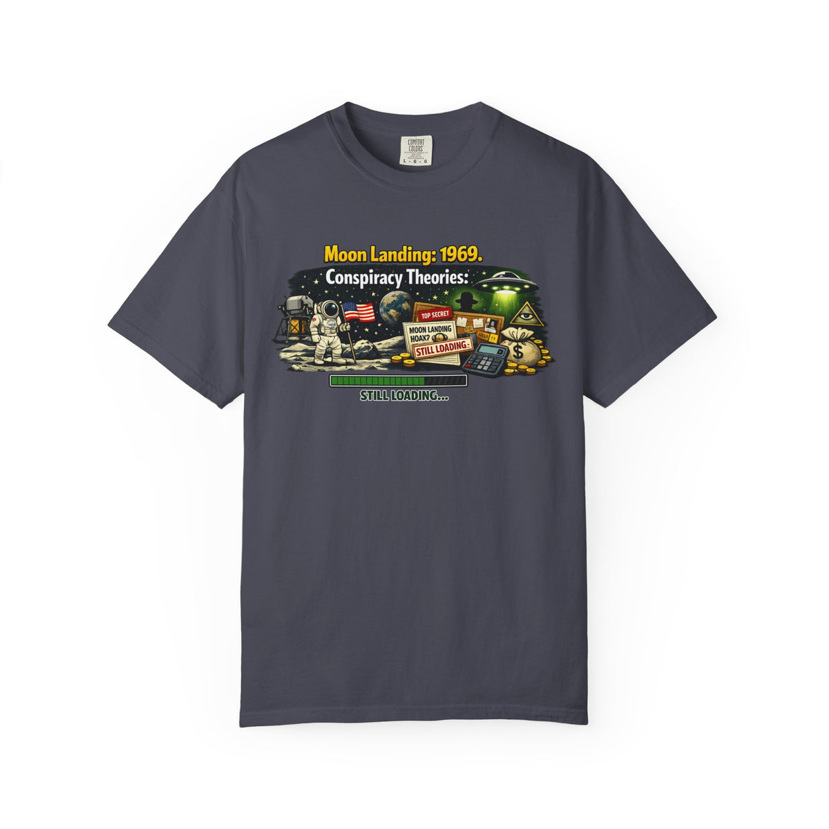 Color: Navy | Moon Conspiracy Unisex Garment-Dyed T-shirt