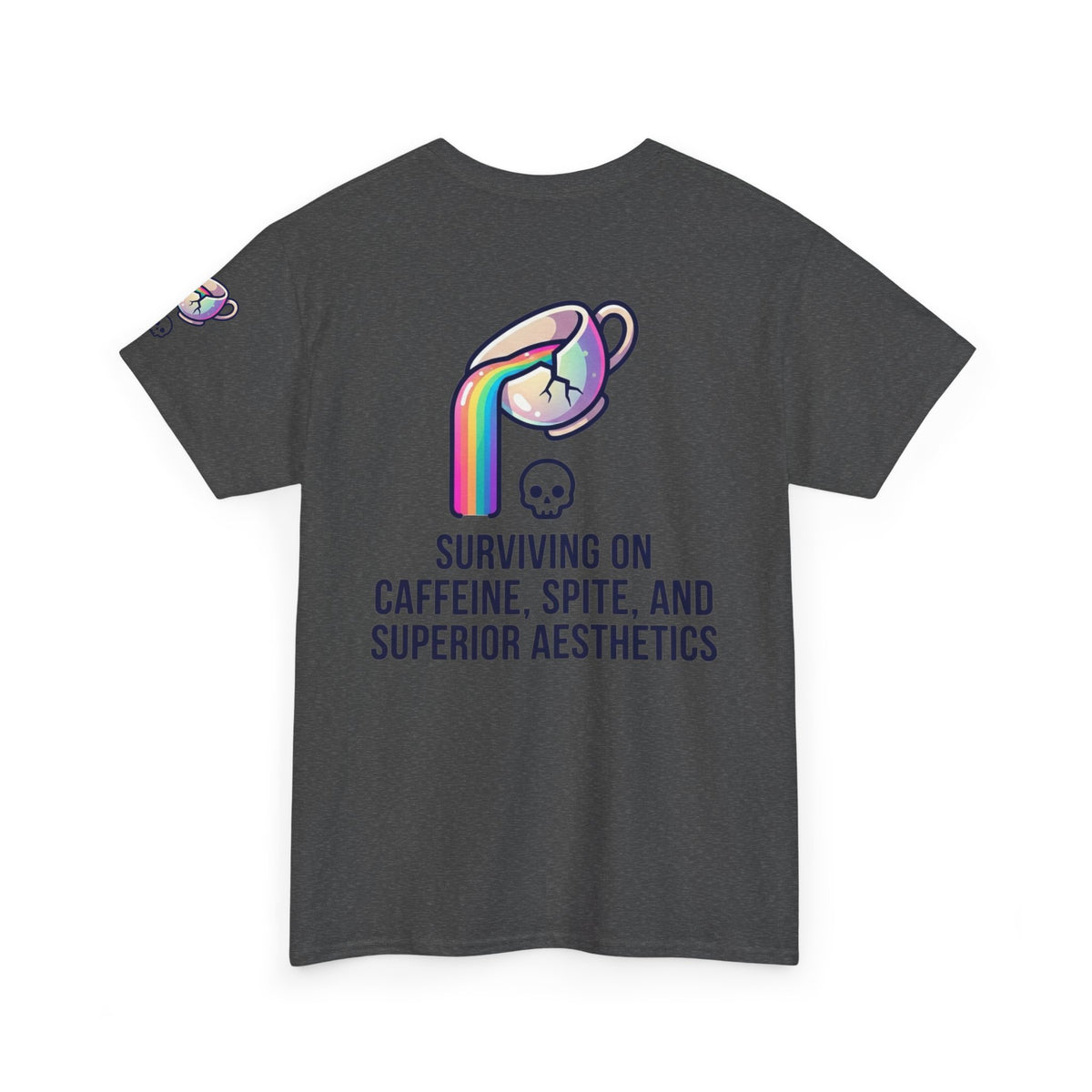 "Surviving on Caffeine Spite and Superior Aesthetics" Premium Graphic Tee