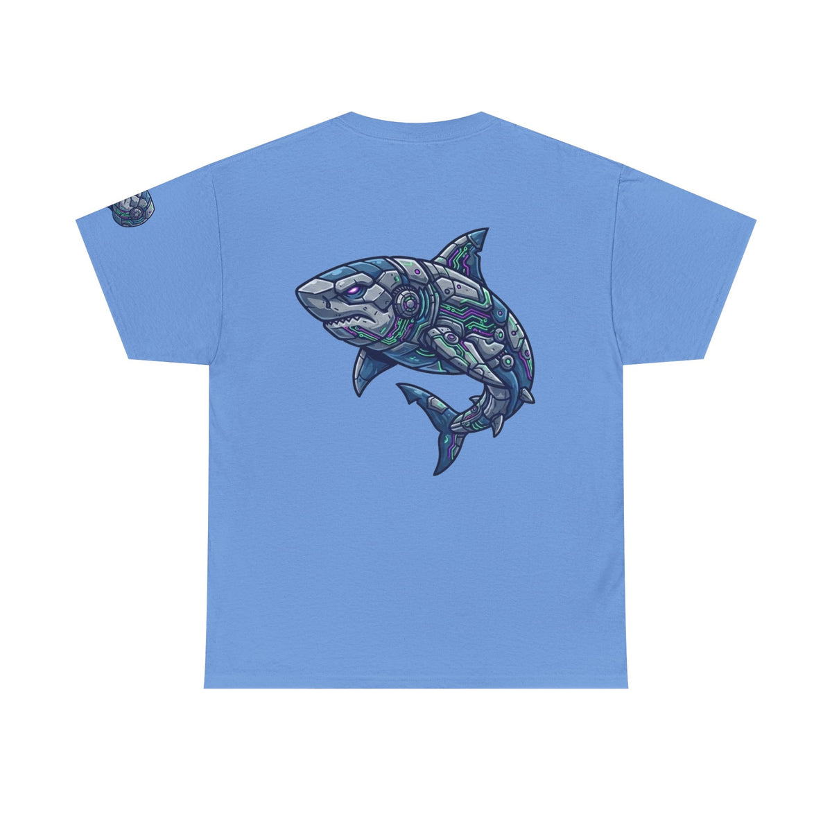 Color: Carolina Blue | Cyber Shark Premium Graphic Tee