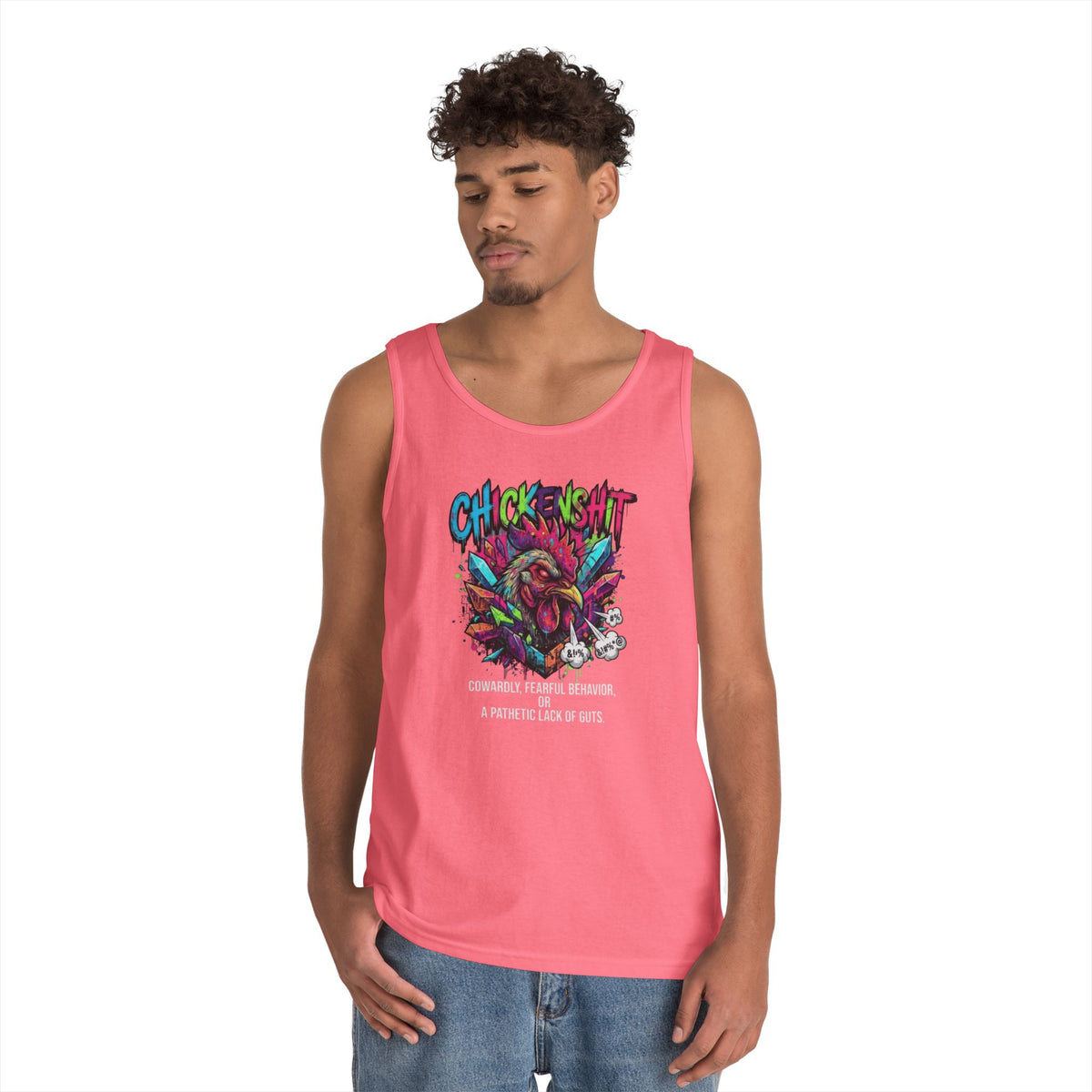 Color: Safety Pink | Chickenshit Tank Top