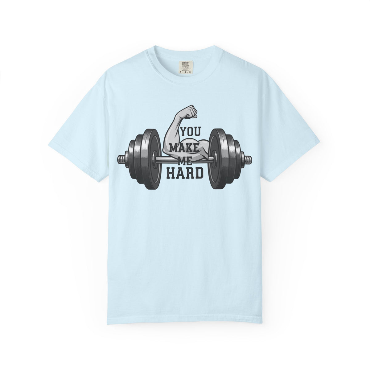 Color: Chambray | You Make Me Hard - Unisex Garment-Dyed T-shirt
