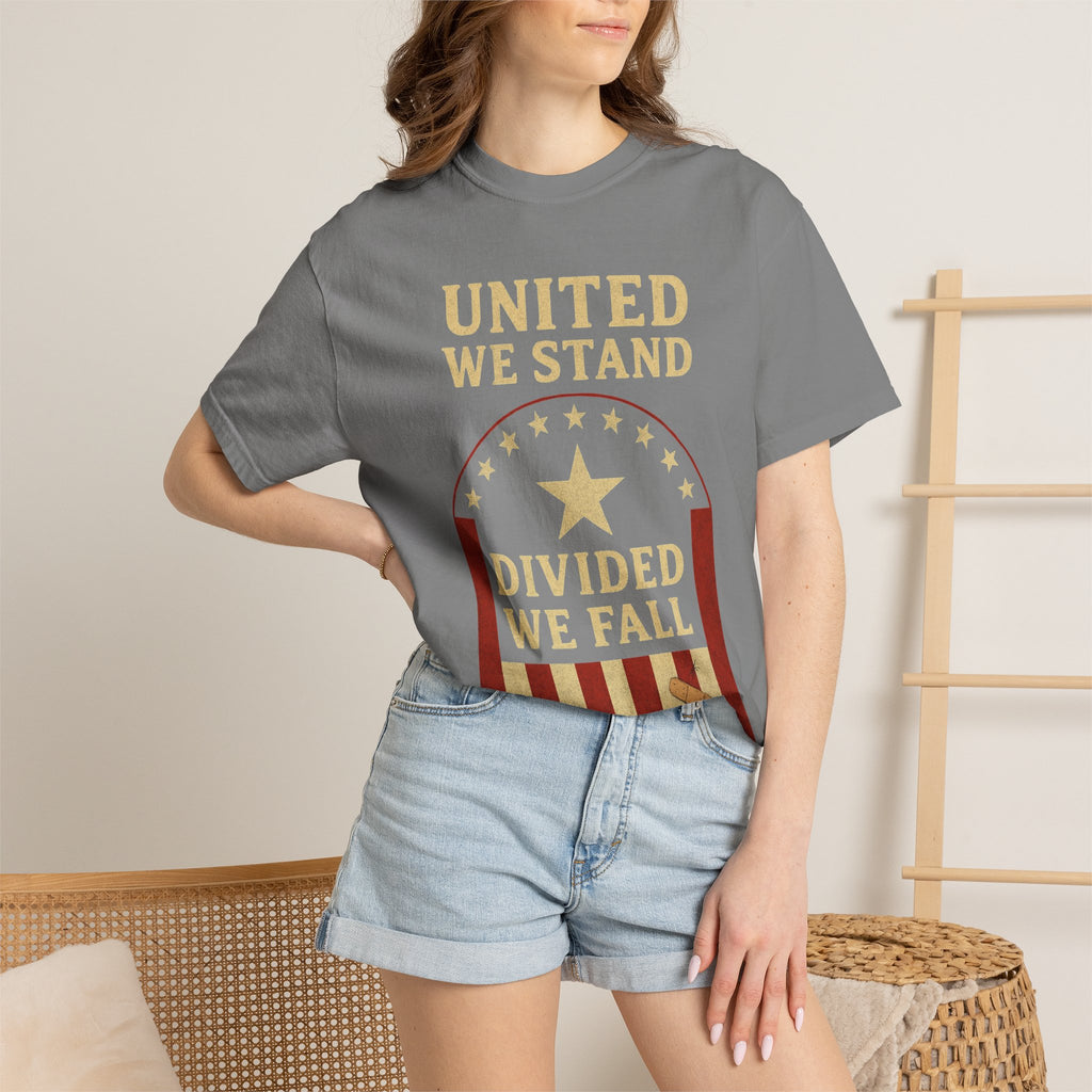 "Divided We Fall" Unisex Garment-Dyed T-shirt