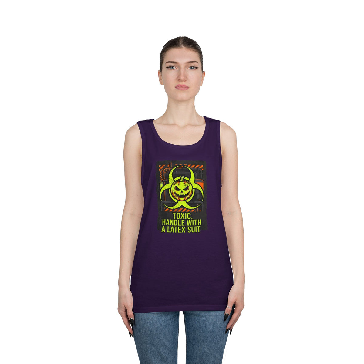 Color: Purple | Toxic handle With Latex Tank Top