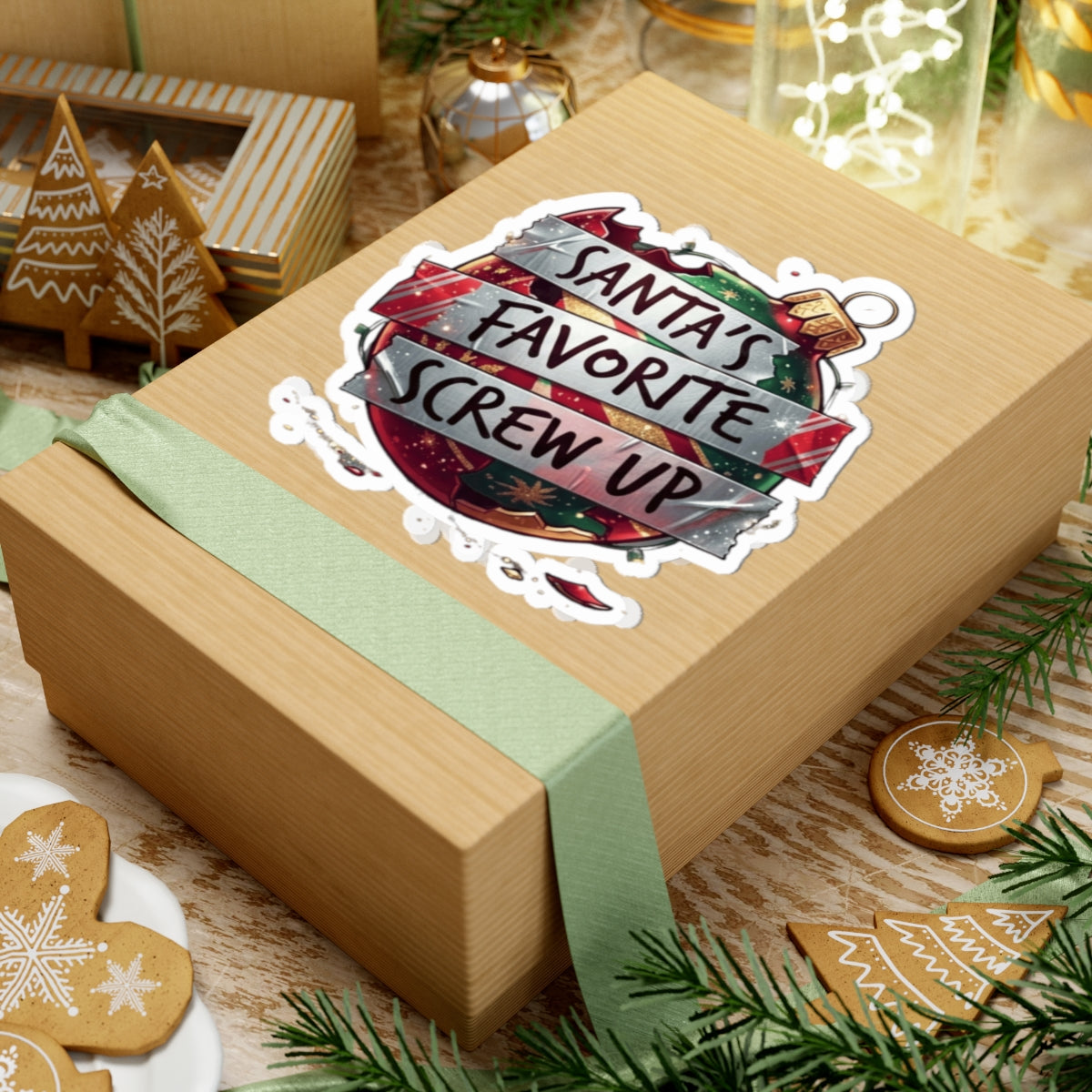 "Santa's Favorite Screw Up" Sticker
