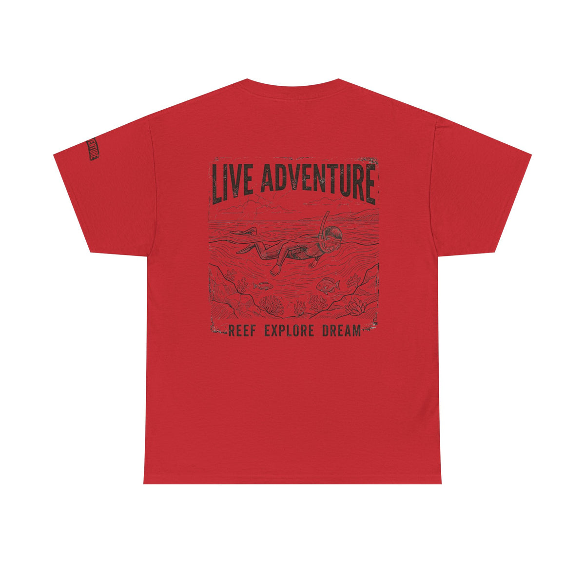 Color: Red | Live Adventure Surfing Premium Graphic Tee