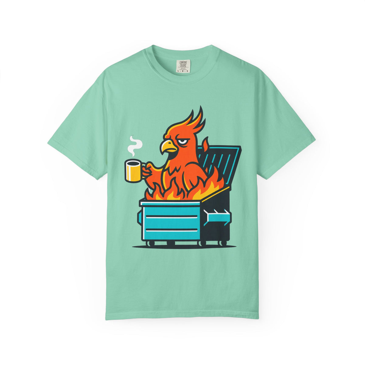 Color: Island Reef | Dumpster Fire Unisex Garment-Dyed Tee