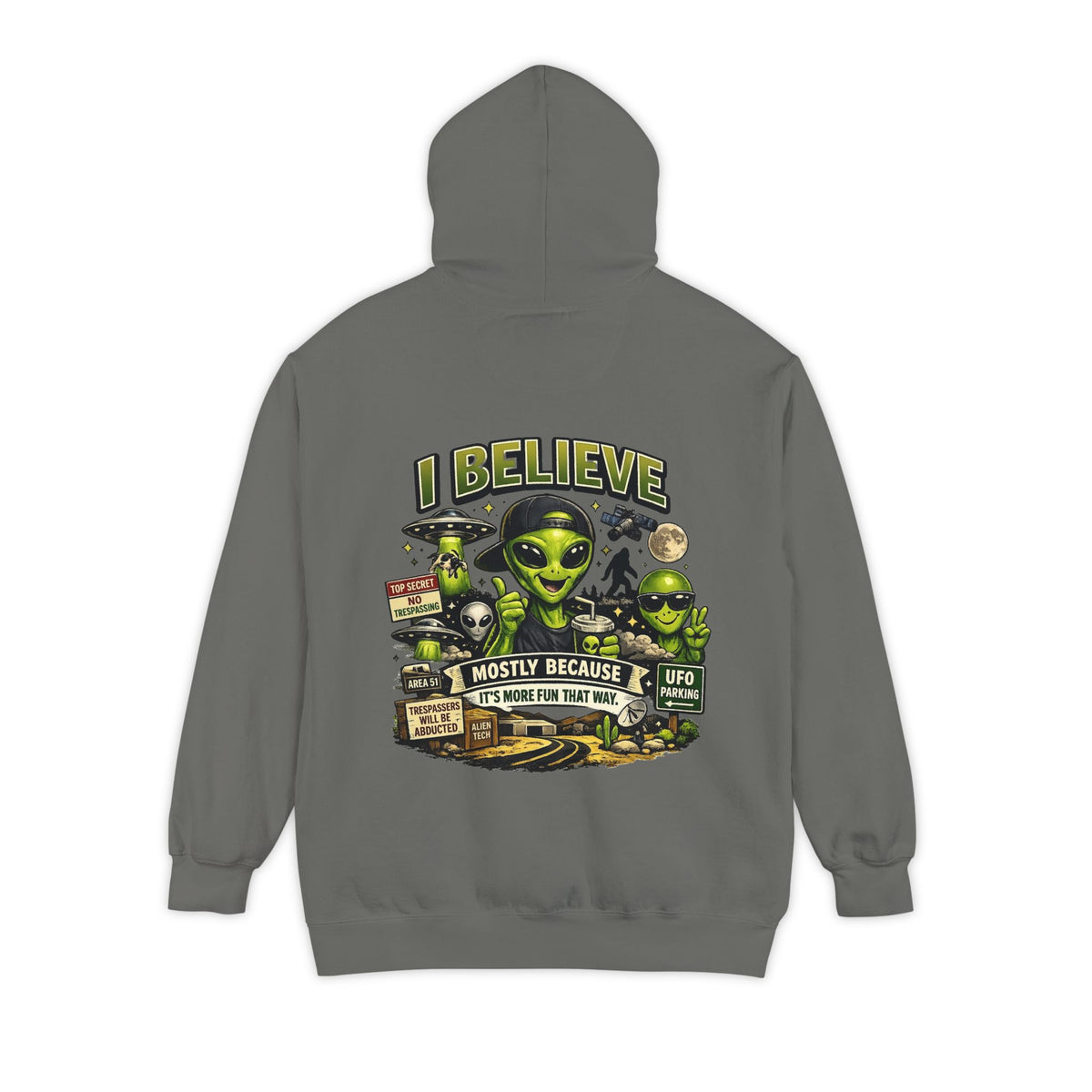 Color: Grey | I Believe Garment-Dyed Hoodie