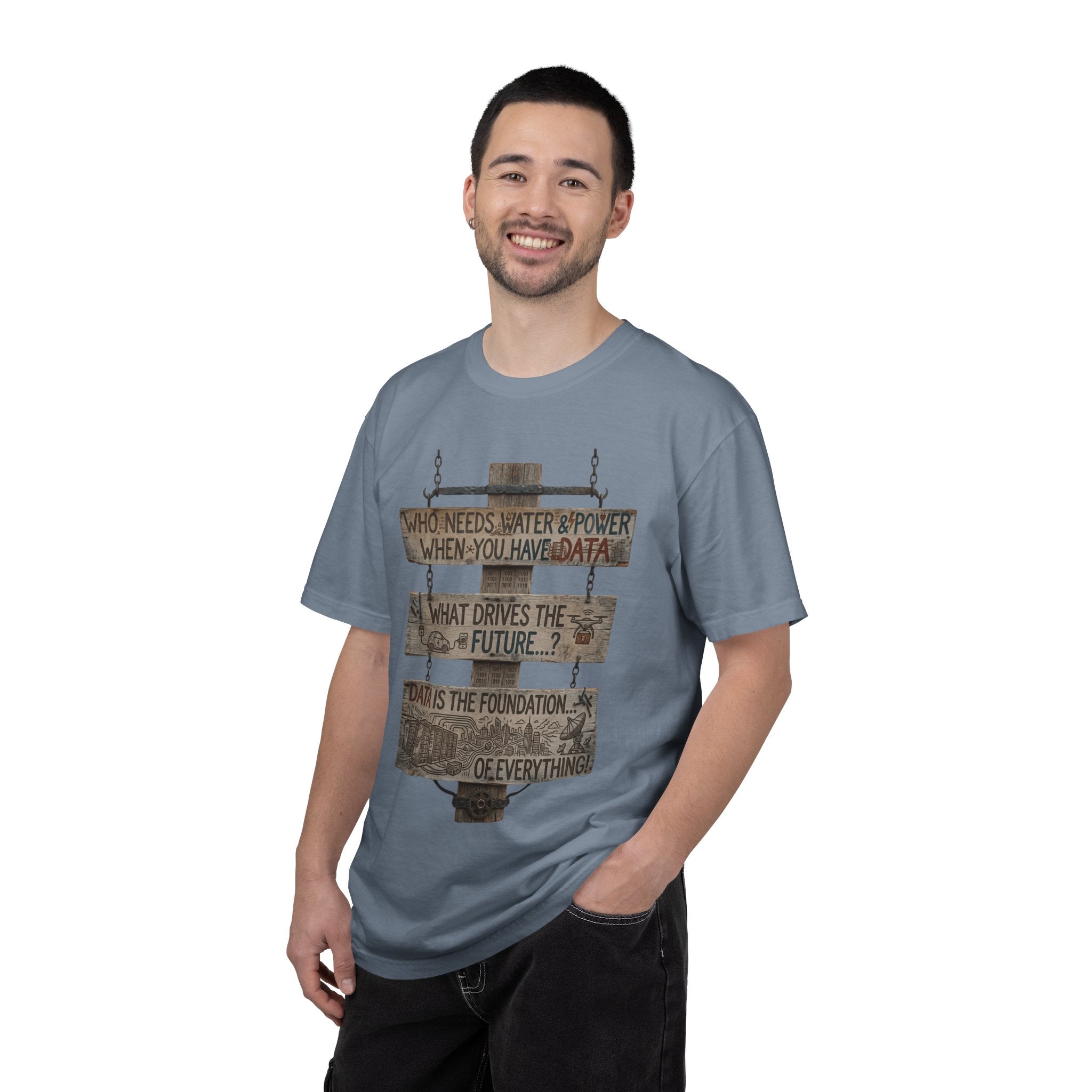 "Who Needs Water and Power" Unisex Garment-Dyed T-shirt