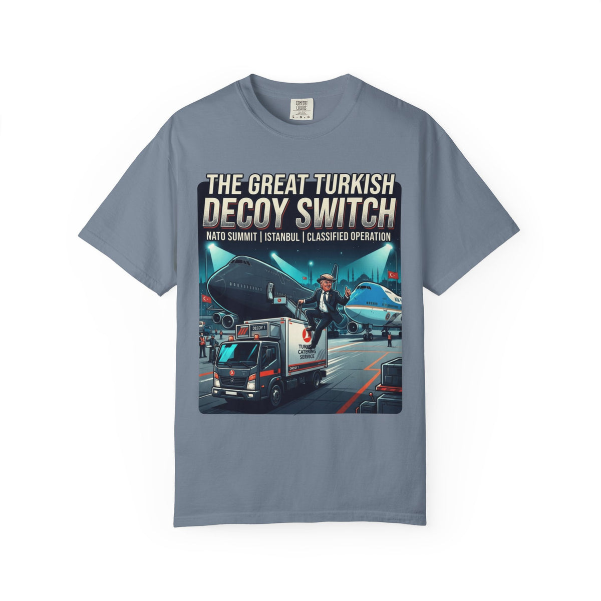 Color: Blue Jean | Decoy Switch Unisex Garment-Dyed Tee