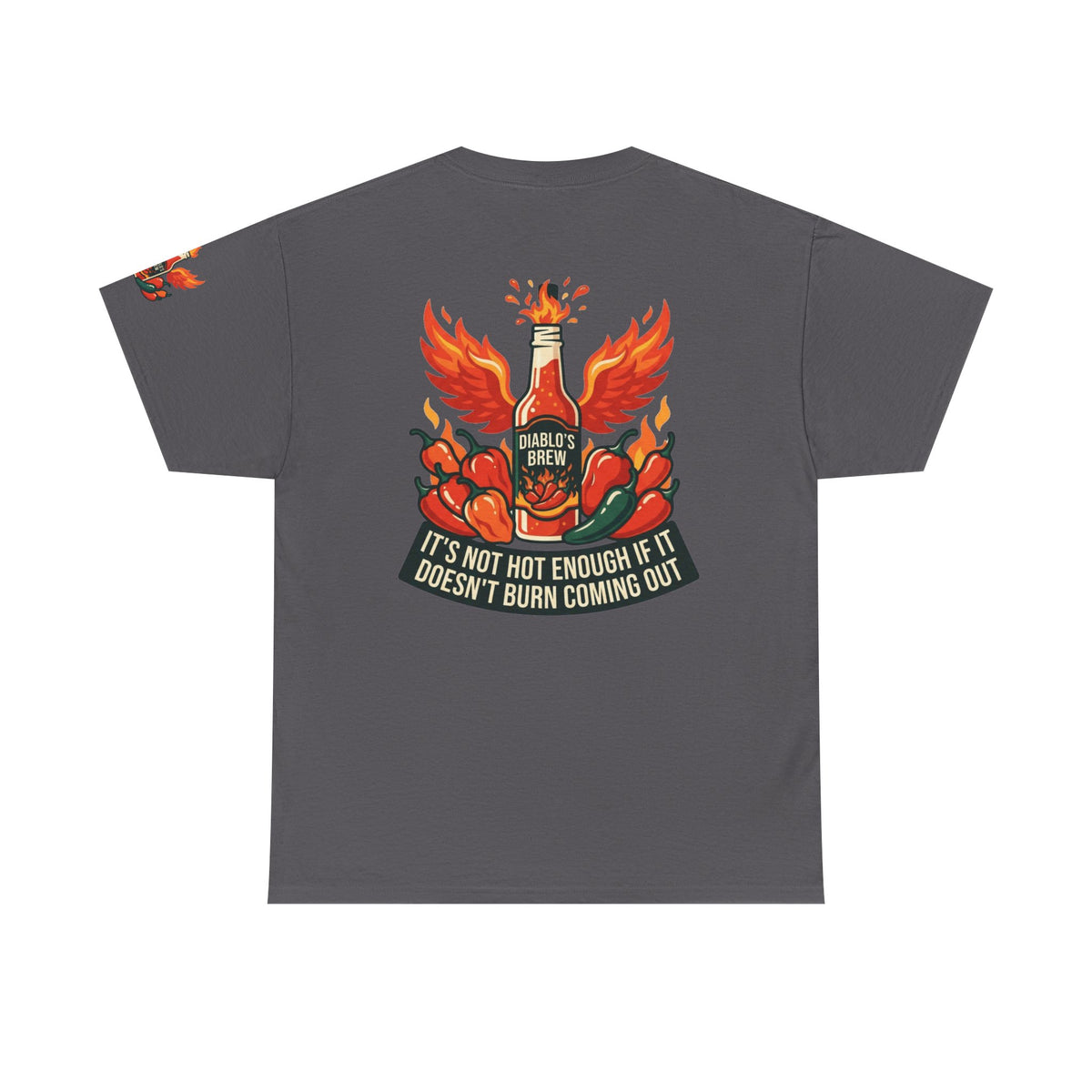 Color: Charcoal | Burns Coming Out Premium Graphic Tee