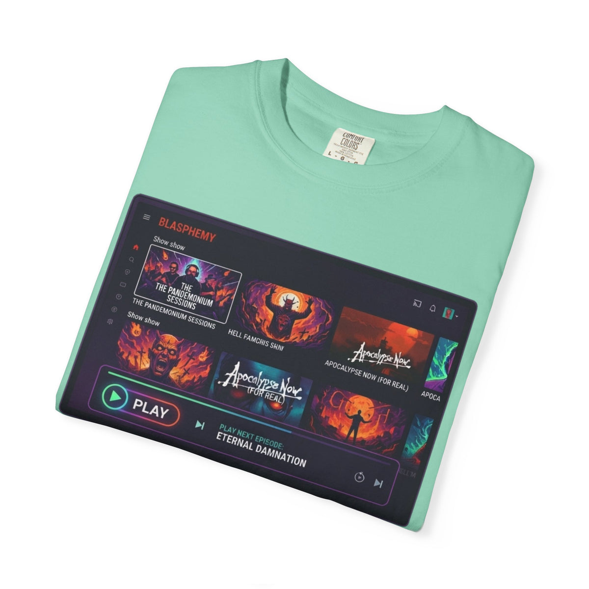 "Good Book Series Blasphemy & Chill" Unisex Garment-Dyed Tee