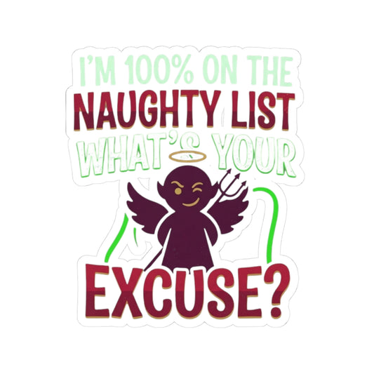 "On The Naughty List" Sticker — Main