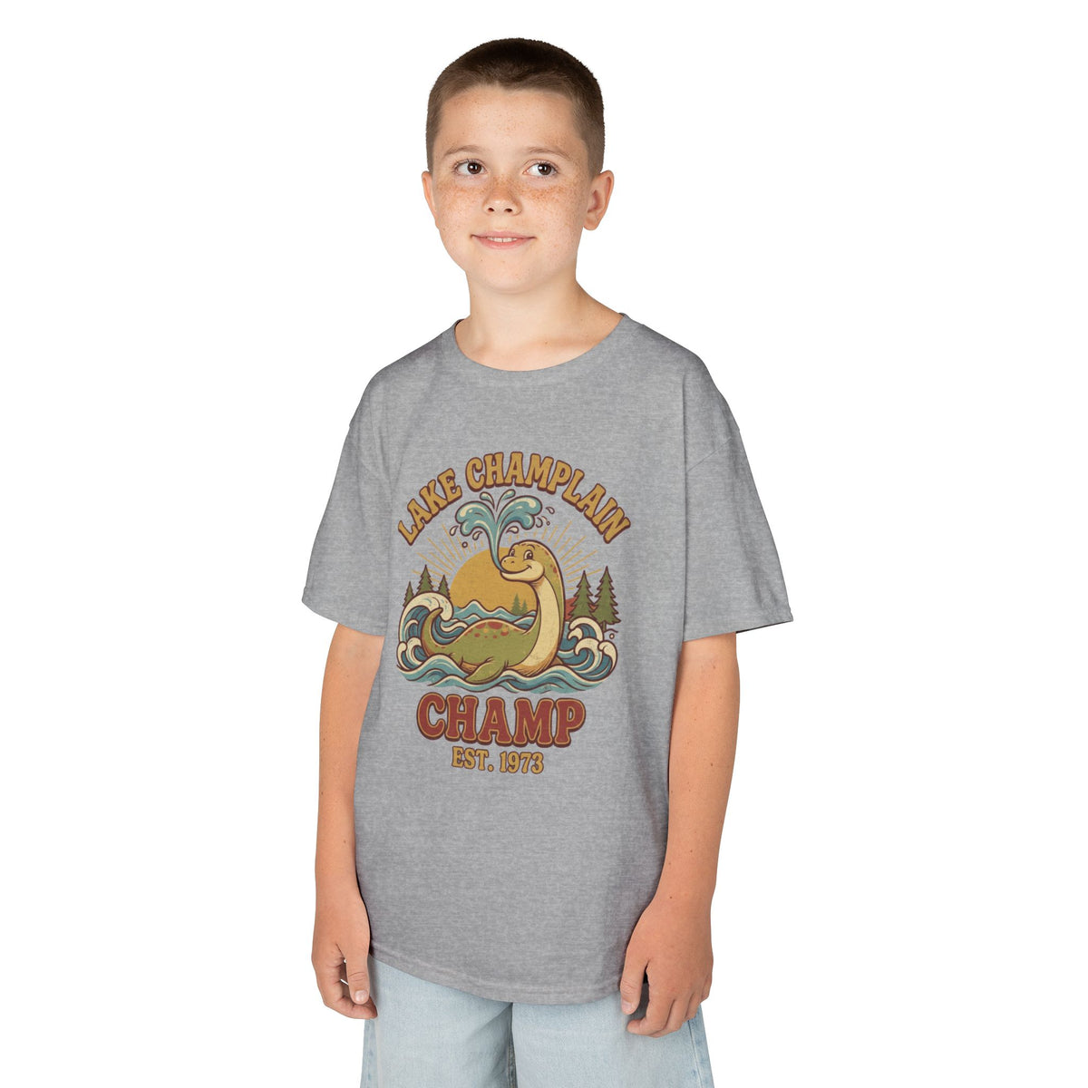 Color: Sport Grey | Champ (Lake Champlain) Kids Tee