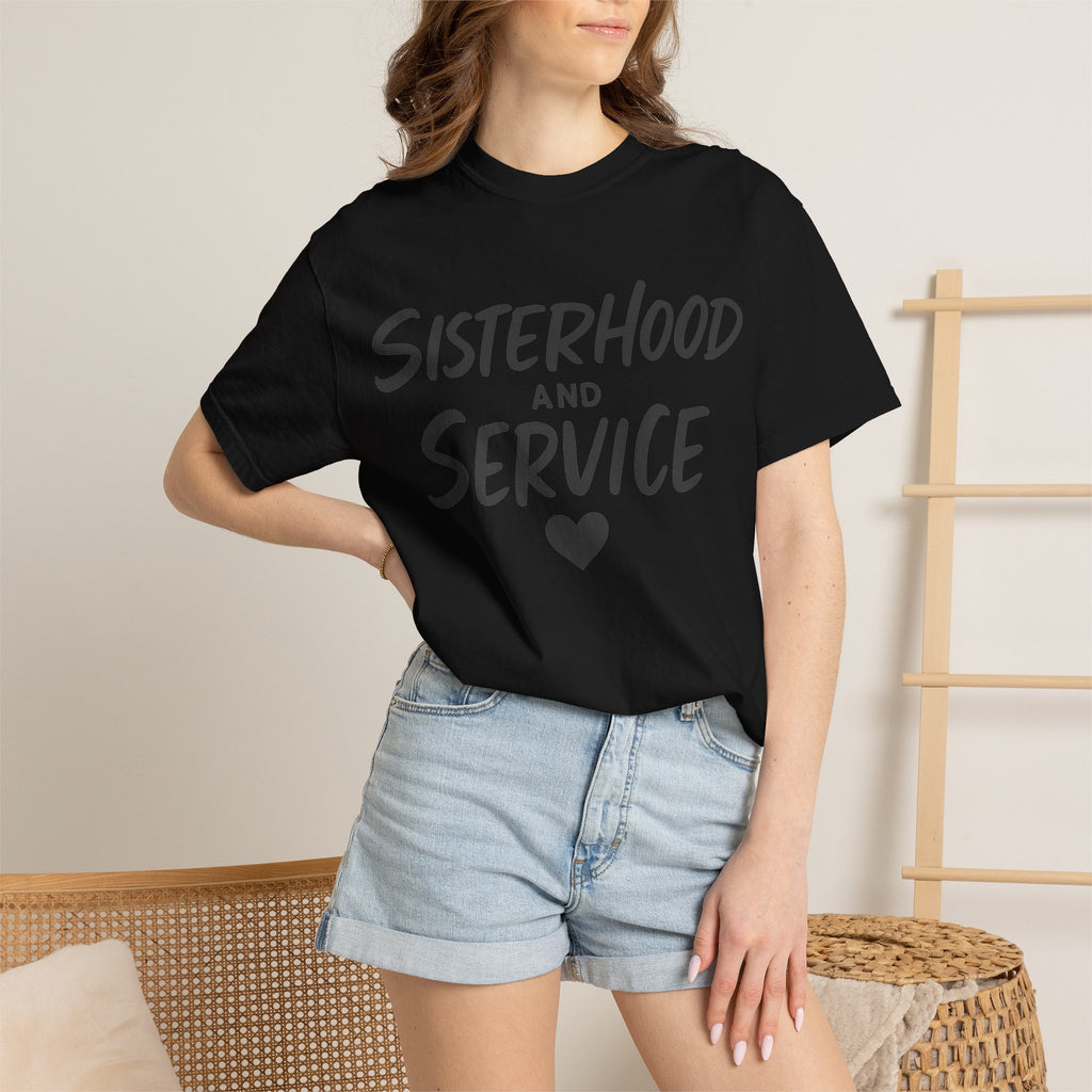 "Sisterhood and Service" Unisex Garment-Dyed T-shirt