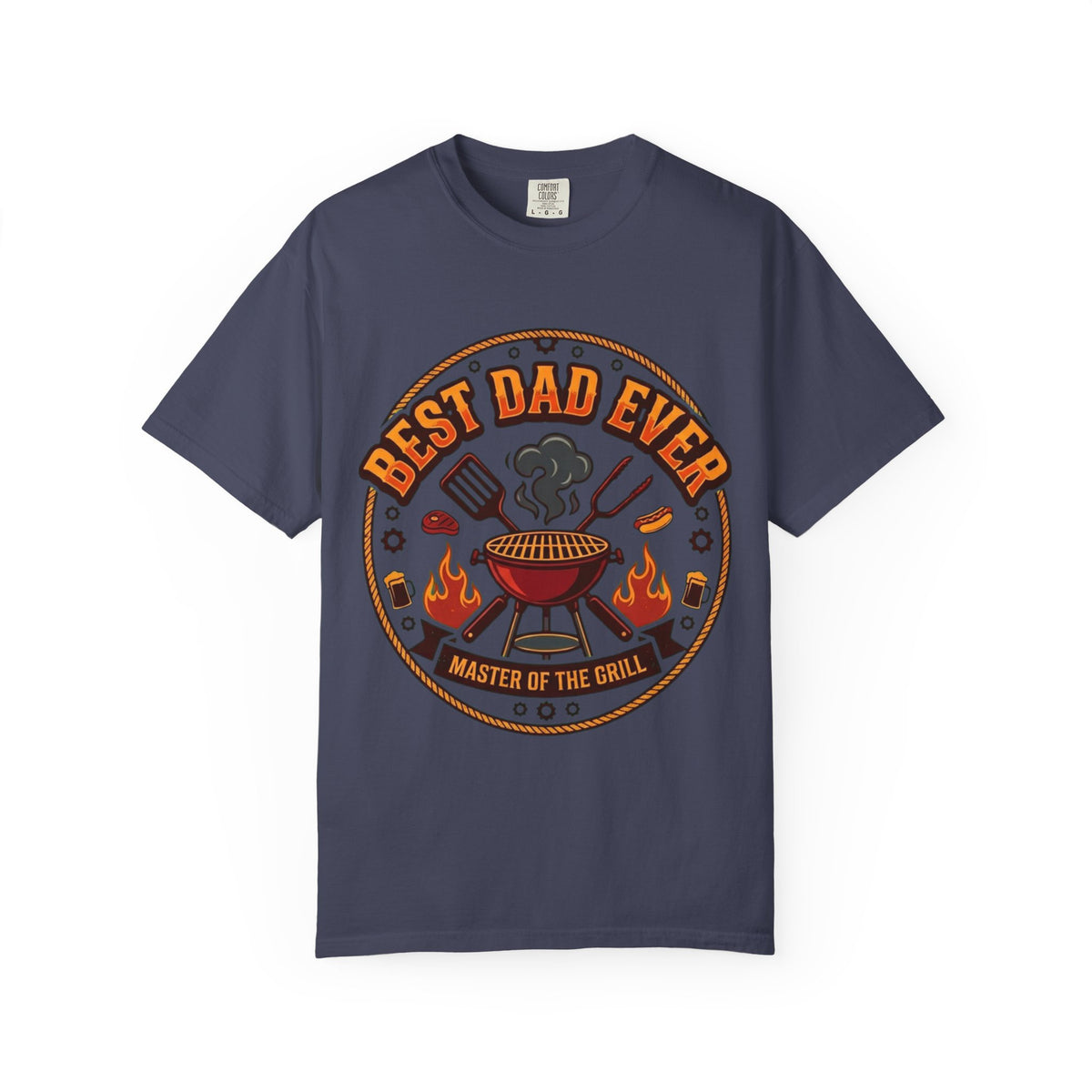 Color: Denim | Best Dad Ever Unisex Garment-Dyed Tee