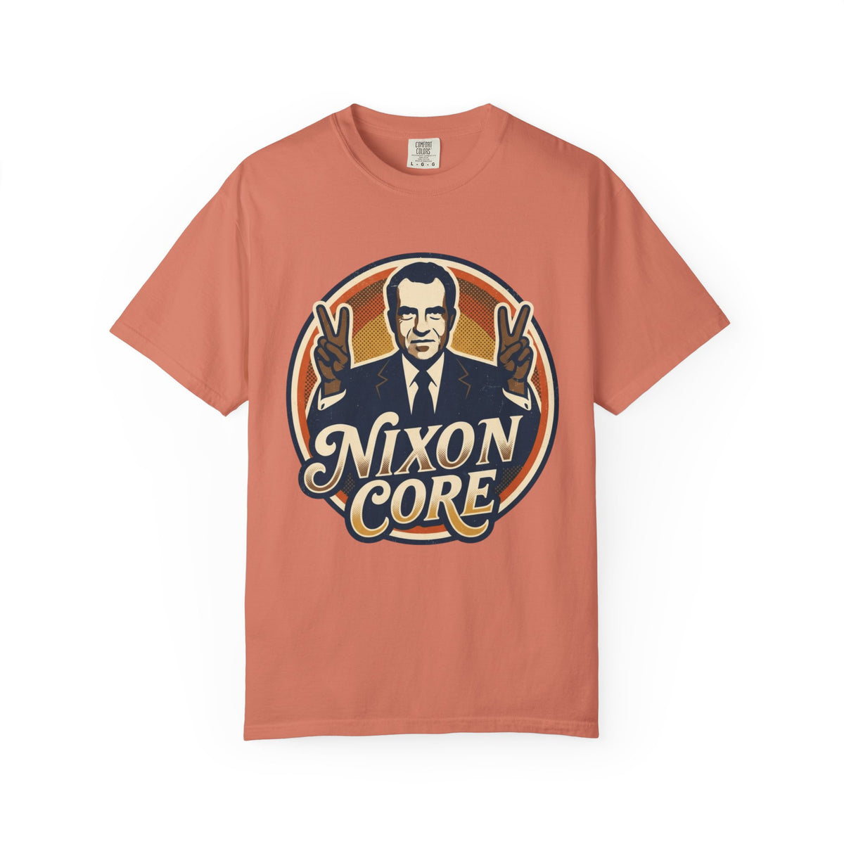 Color: Terracotta | Nixon Core Unisex Garment-Dyed Tee