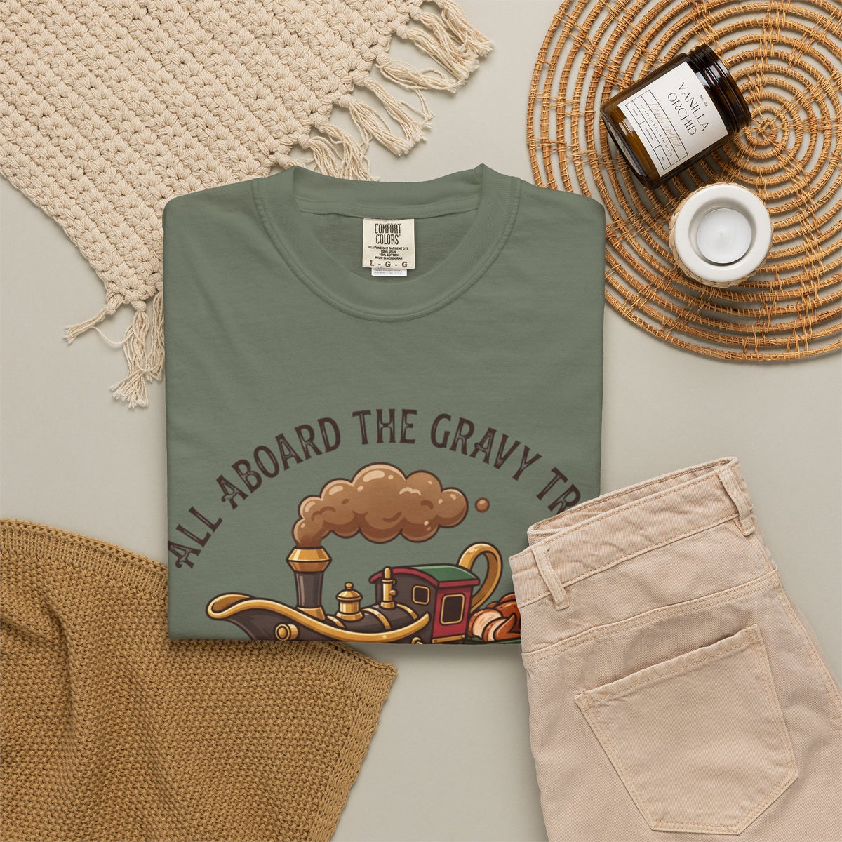 "Next Stop Food Coma" Unisex Garment-Dyed Tee