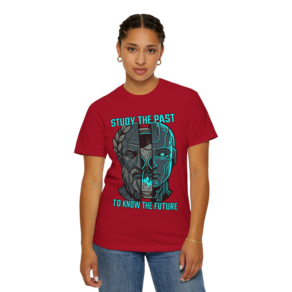 "Study the Past Know the Future" Unisex Garment-Dyed Tee