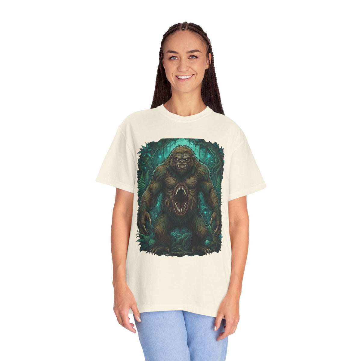 Color: Ivory | Mapinguari (Amazon Rainforest) Unisex Garment-Dyed Tee