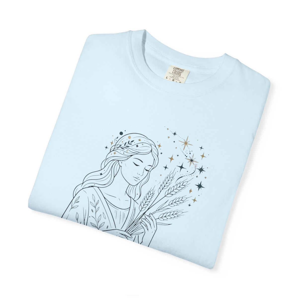 "Virgo The Wheat Maiden" Unisex Garment-Dyed Tee