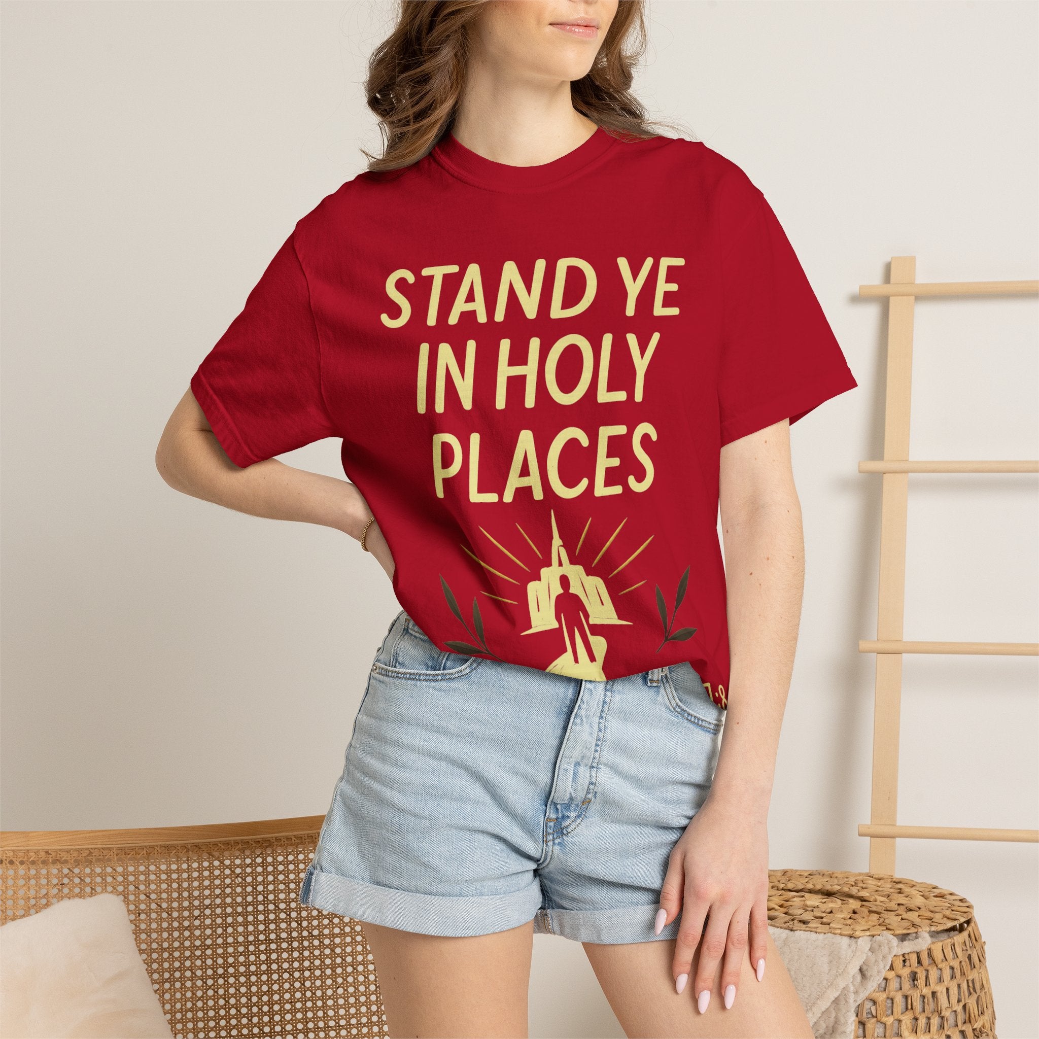 "Stand in Holy Places" Unisex Garment-Dyed T-shirt