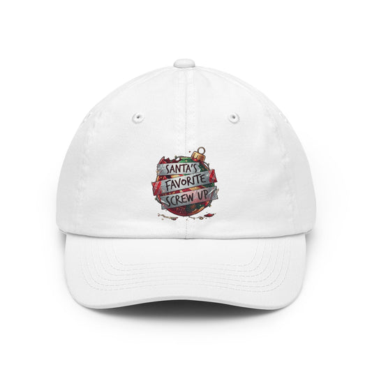 Color: White | Santa's Favorite Screw Up Dad Hat — Graphic