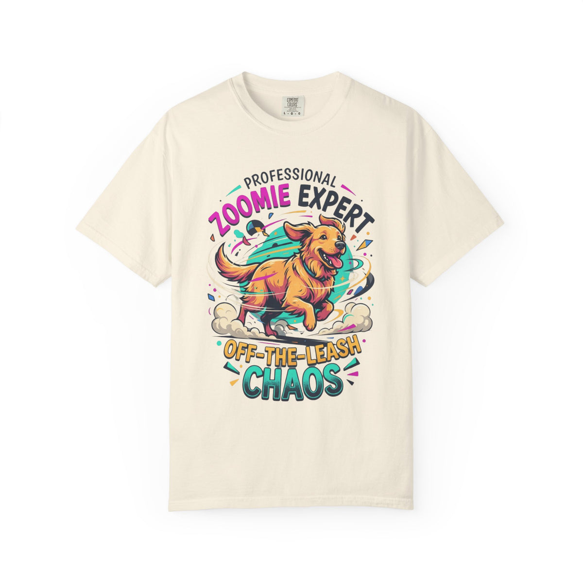 Color: Ivory | Professional Zoomie Expert Unisex Garment-Dyed Tee