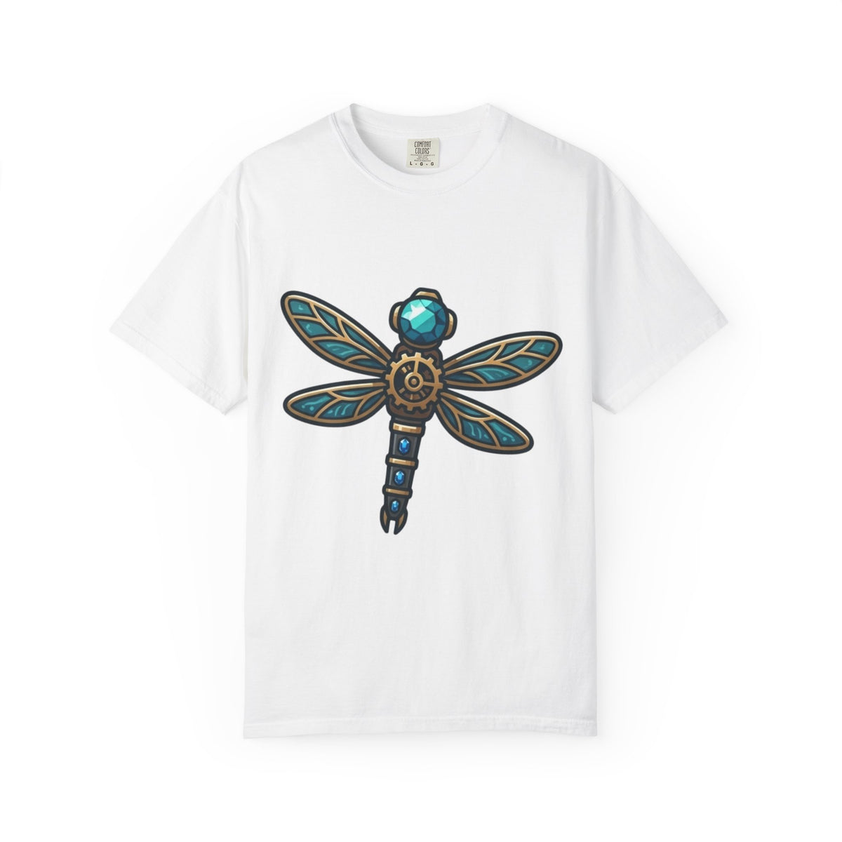 Color: White | Dragonfly Unisex Garment-Dyed Tee