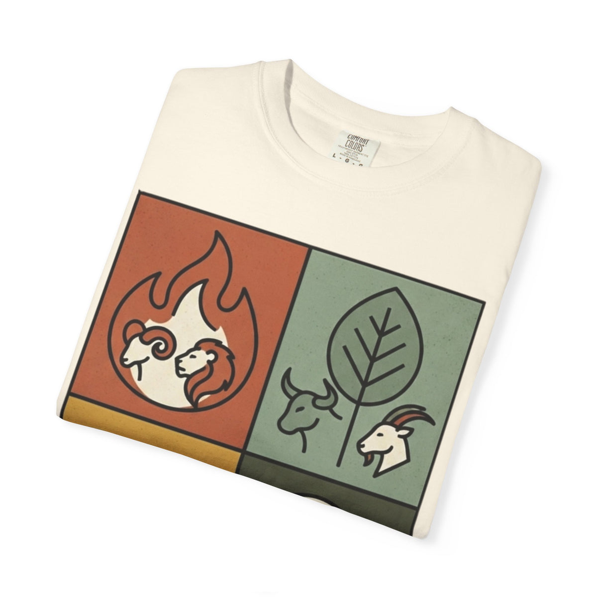 "Four Elements- Fire, Earth, Air, Water" Unisex Garment-Dyed Tee