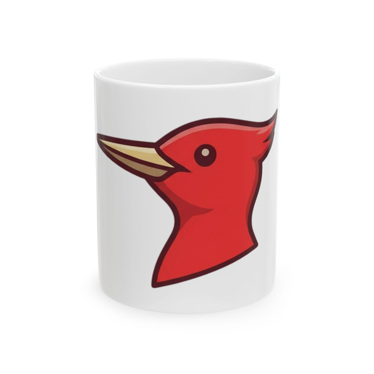 "Look At That Big Red Pecker" White Ceramic Mug — Graphic