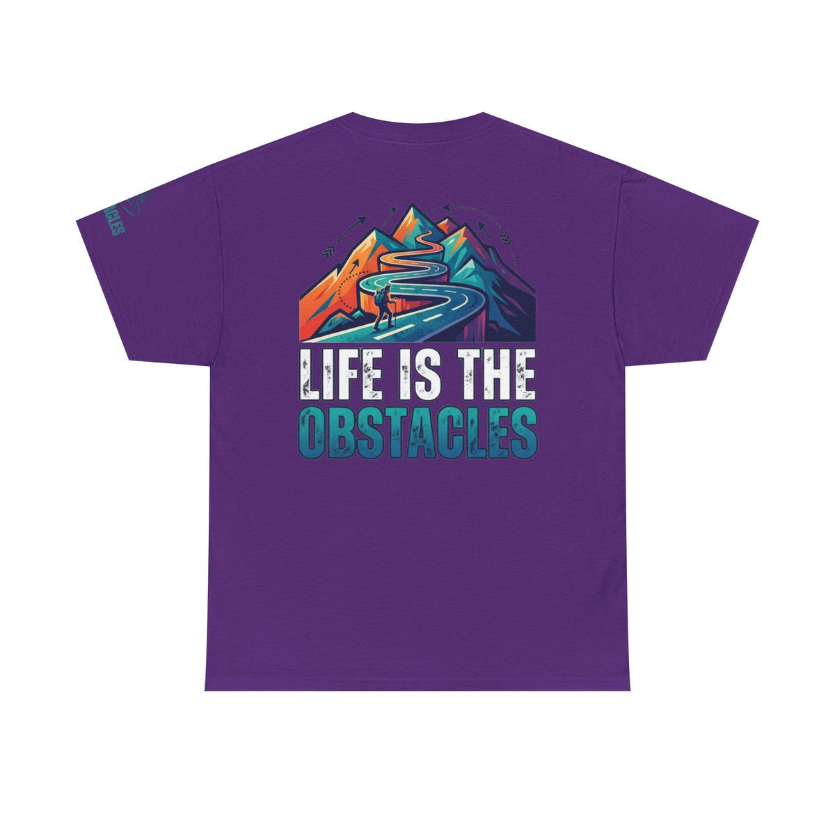Color: Purple | Life Is The Obstacles Premium Graphic Tee