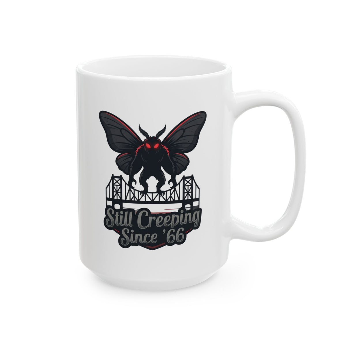 "Mothman (West Virginia, USA)" White Ceramic Mug