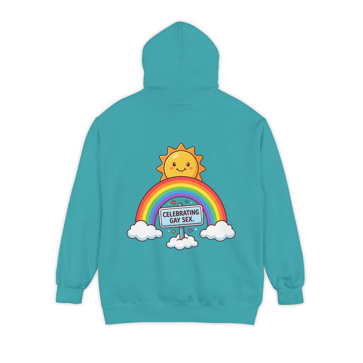 Color: Seafoam | Celebrating Gay Sex Garment-Dyed Hoodie