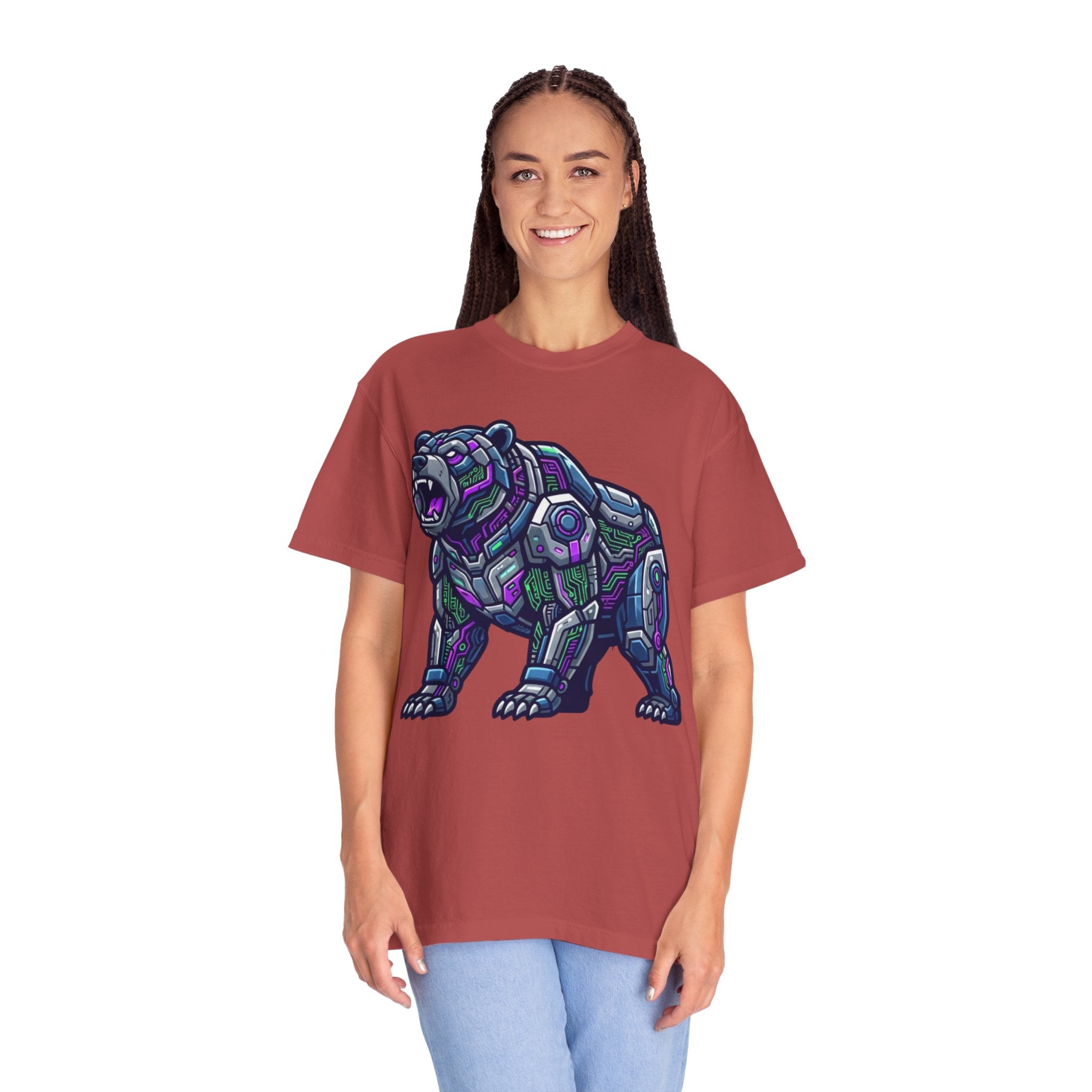 "Cyber Bear" Unisex Garment-Dyed Tee