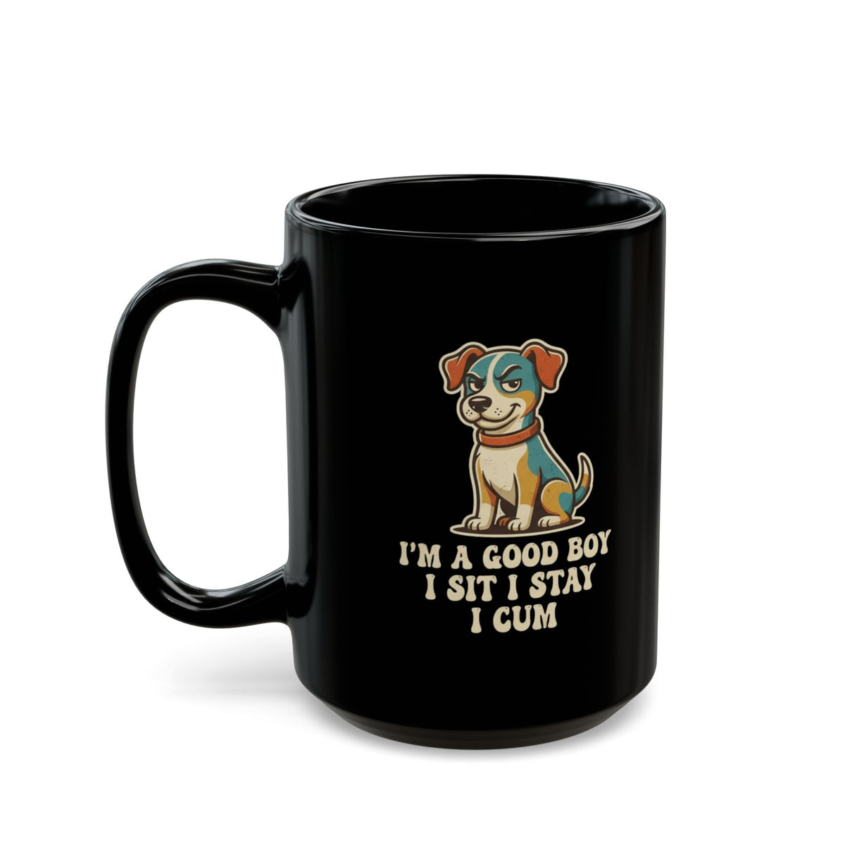 "I'm A Good Boy" Black Ceramic Mug