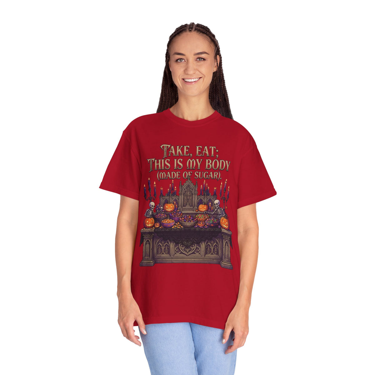 Color: Red | This Is My Body Unisex Garment-Dyed Tee