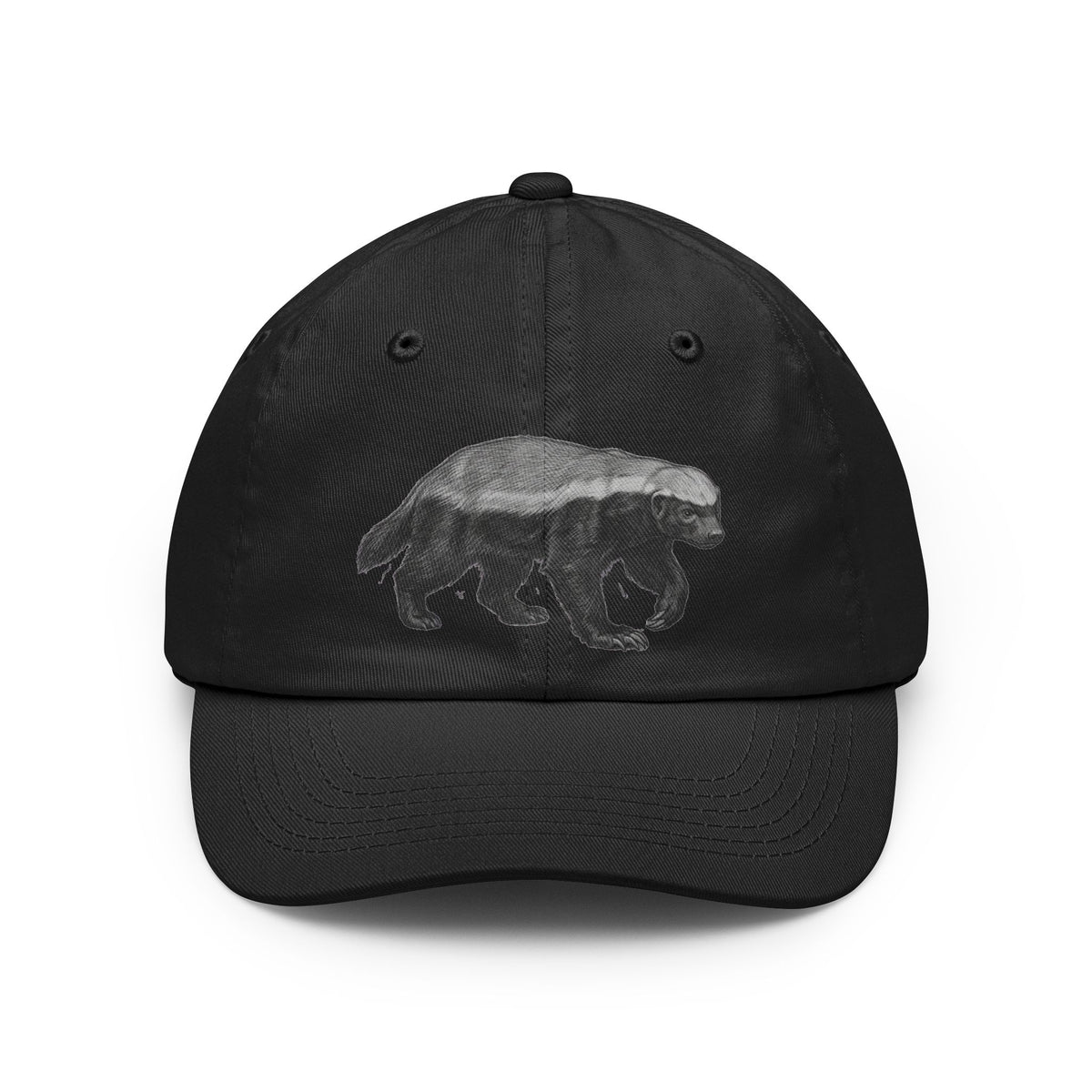 Color: Black | Pencil Sketch Art Honey Badger Dad Hat