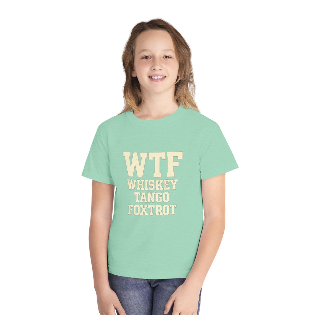 Whisky Tango Foxtrot - WTF Decoded | Youth Tee — AttitudeShirts