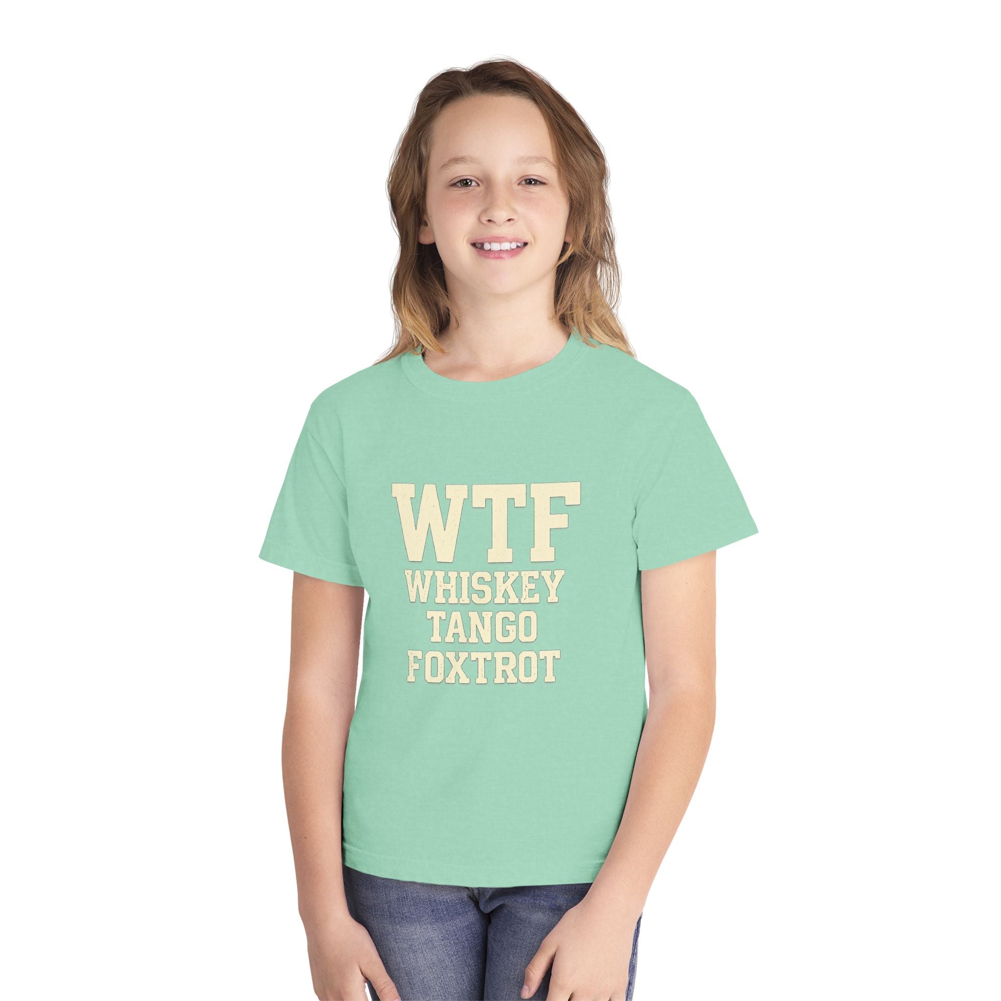 Whisky Tango Foxtrot - WTF Decoded | Youth Tee — AttitudeShirts