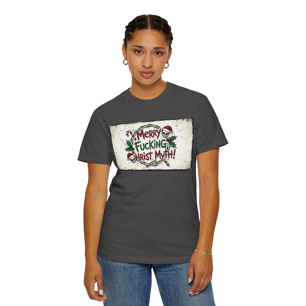 "MF Christ Myth 4" Unisex Garment-Dyed T-shirt