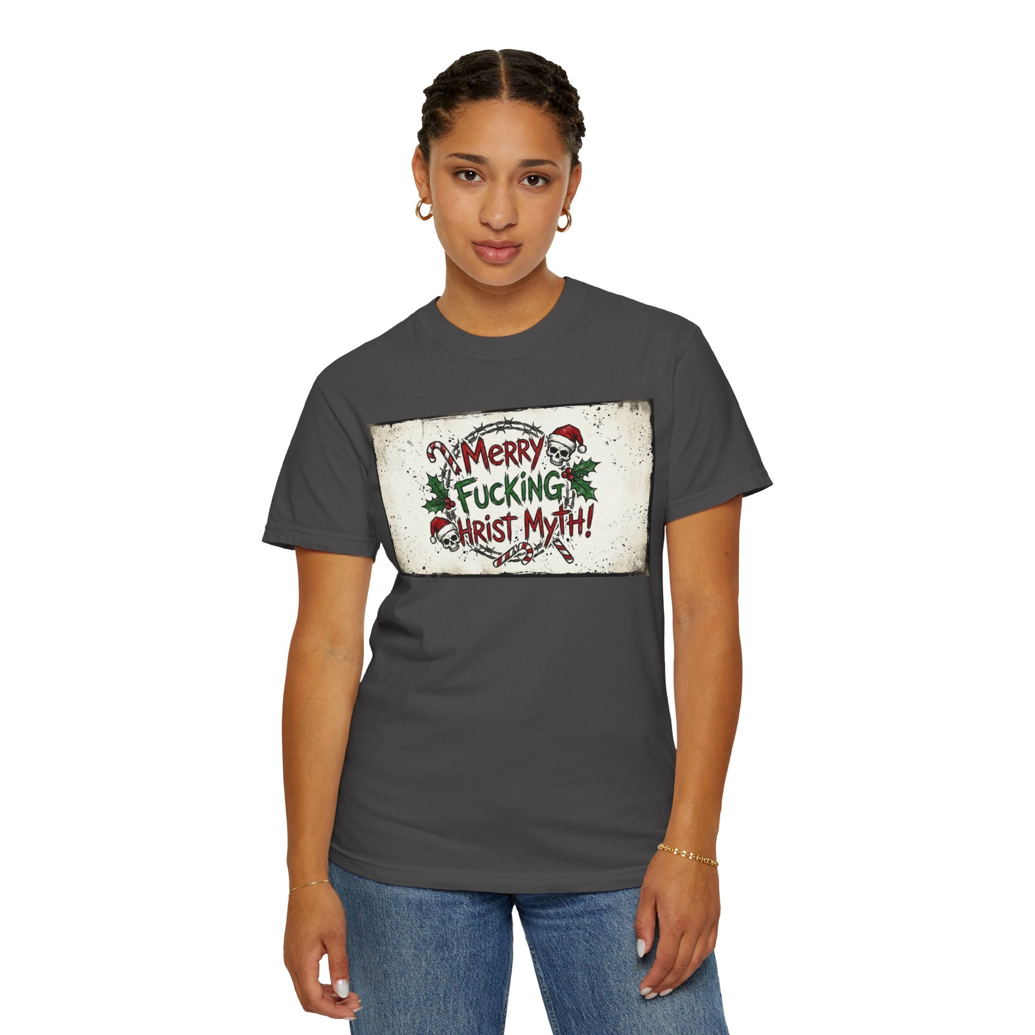 "MF Christ Myth 4" Unisex Garment-Dyed T-shirt