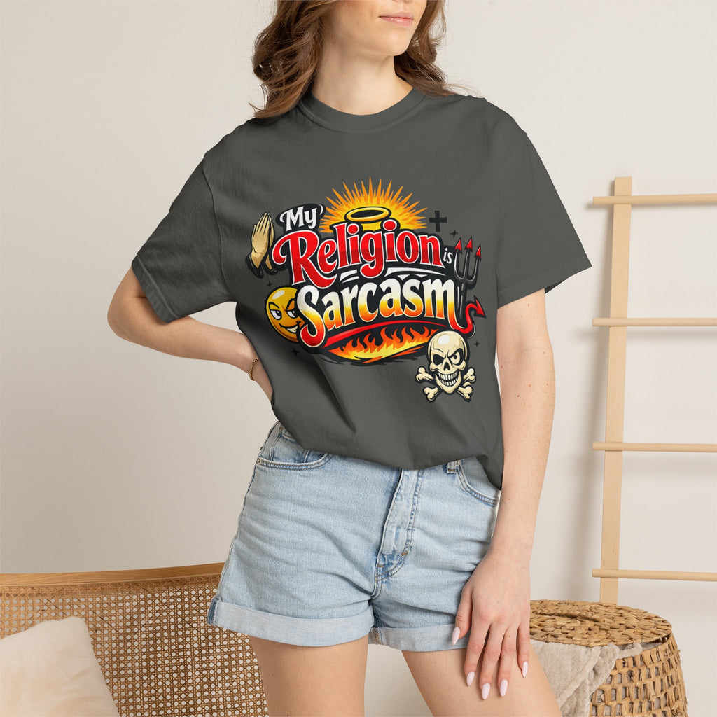 "The Church of Snark" Unisex Garment-Dyed T-shirt