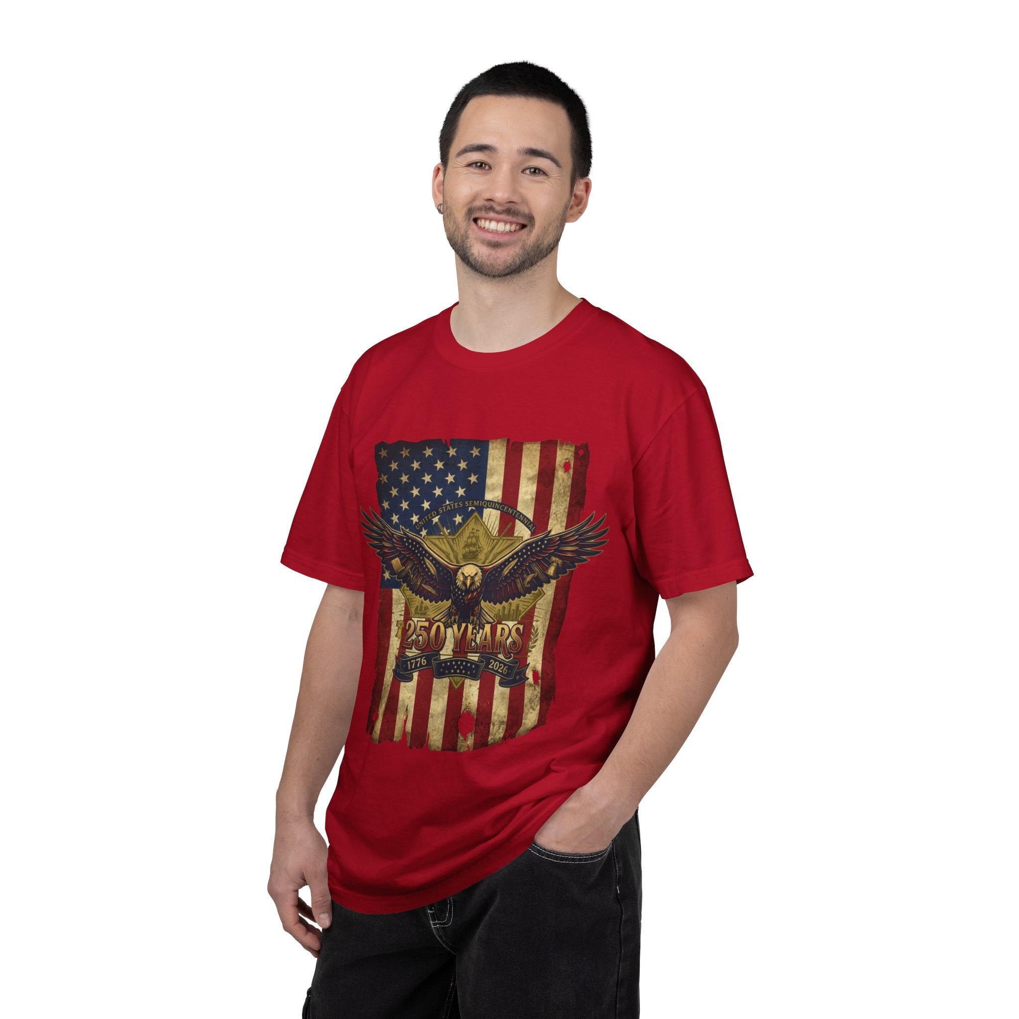 "Eagle and Flag 250 Years" Unisex Garment-Dyed Tee