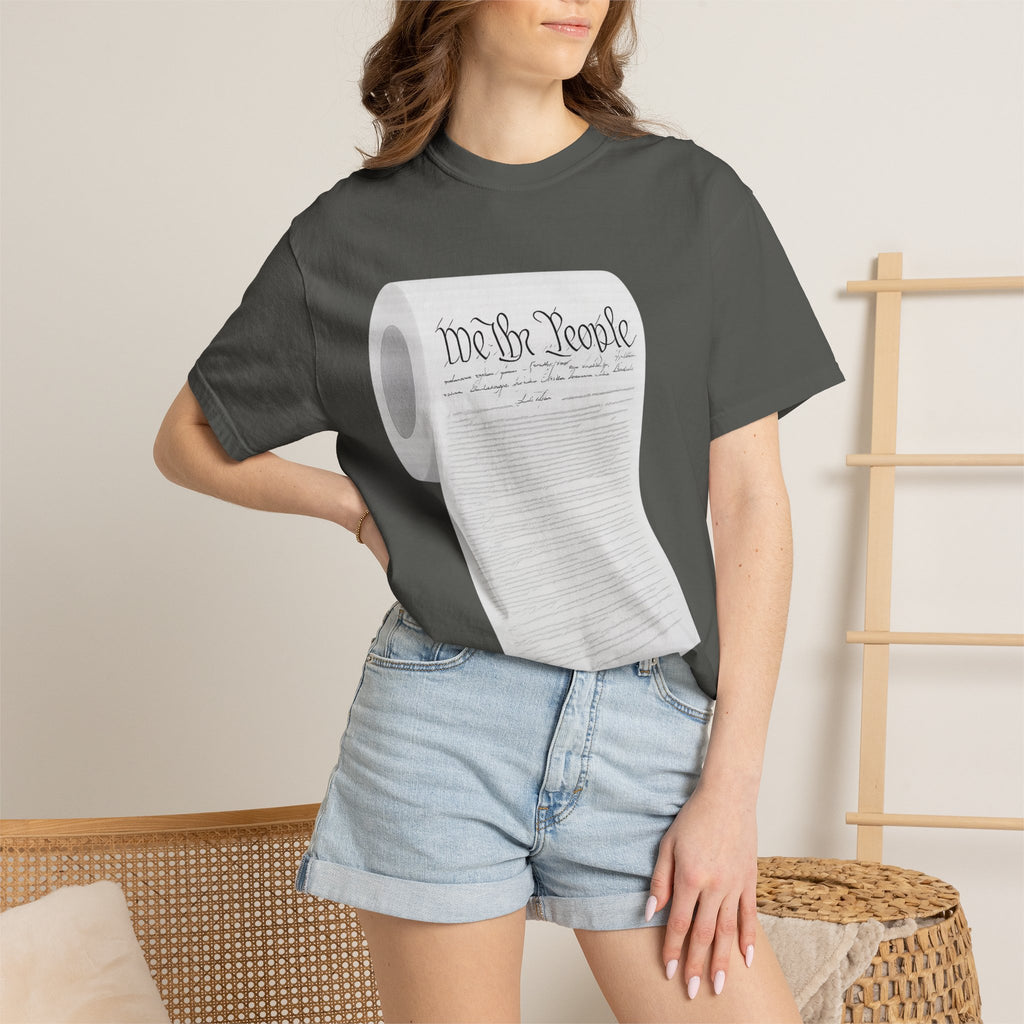 "Toilet Paper Constitution"  Unisex Garment-Dyed T-shirt