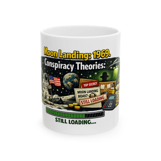 "Moon Conspiracy" White Ceramic Mug
