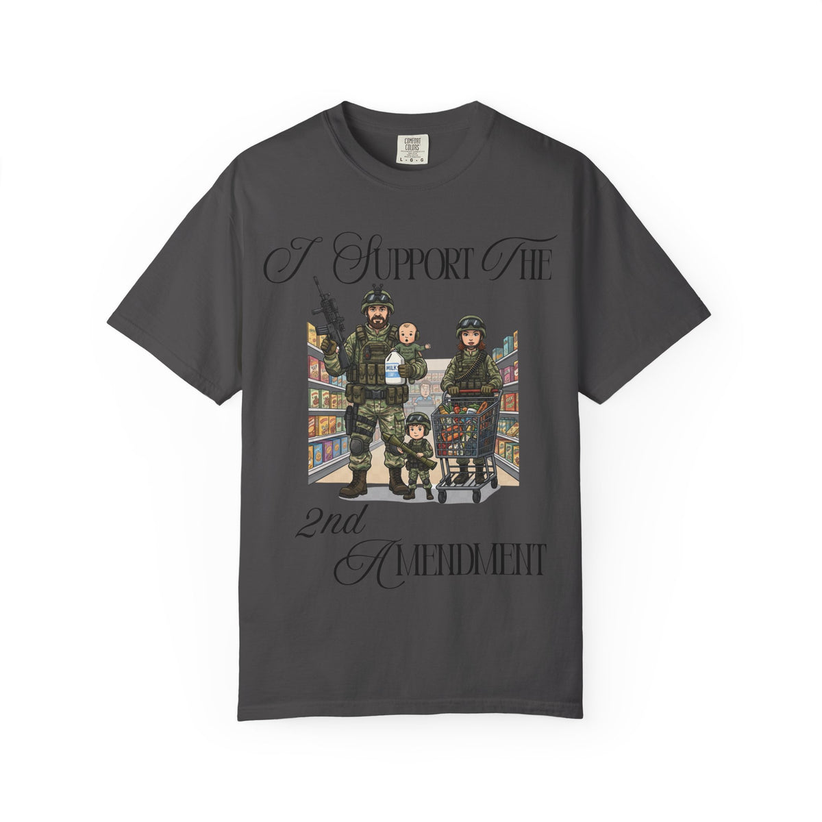 Color: Graphite | Tactical Grocery Run Unisex Garment-Dyed T-shirt