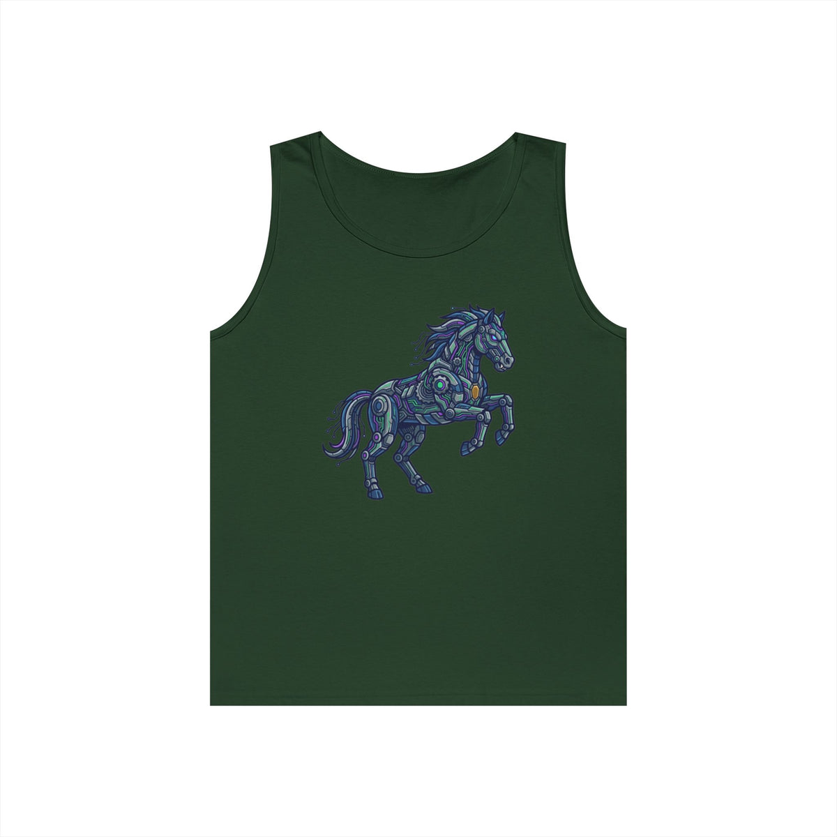 Color: Forest Green | Cyber Mustang Tank Top